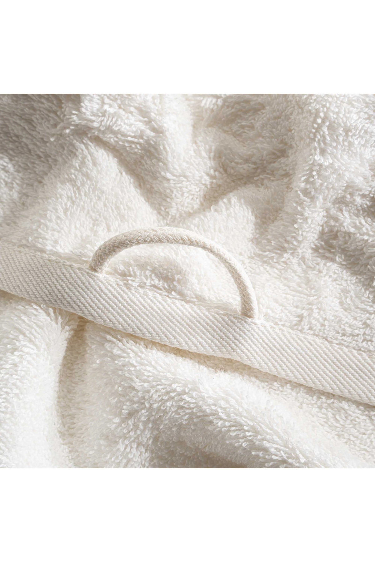 Ecocotton Miranda El Yüz Havlusu %100 Organik Pamuk Fırfırlı Krem 50x90 Cm - Görsel 3