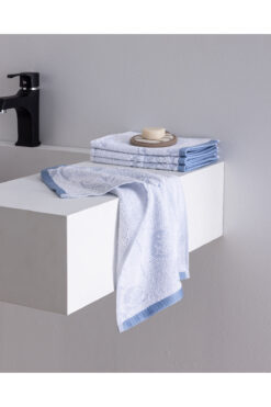 Madame Coco Opale 4'lü Pamuklu El Havlusu - Mavi - 30x45 cm