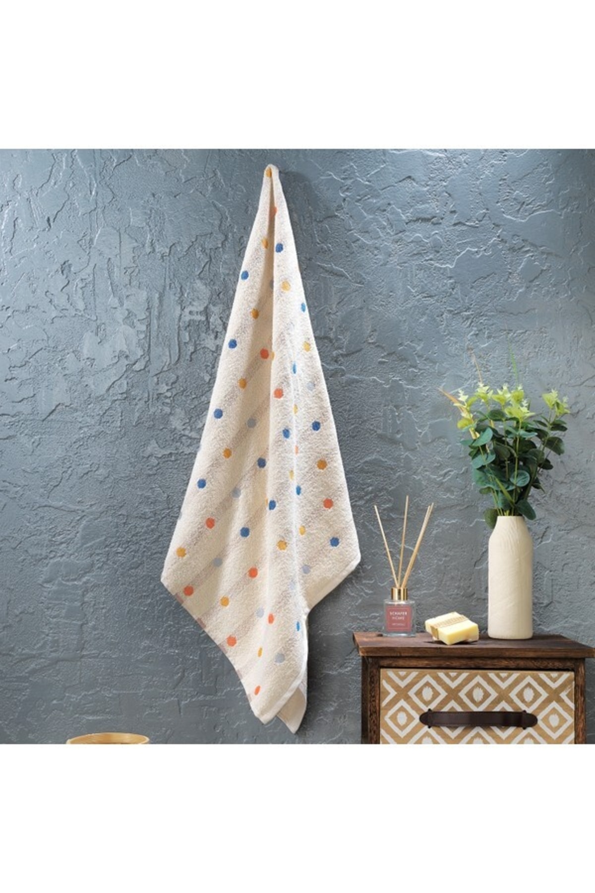 Schafer Dorothy 50*90 Puantiyeli Havlu - Krem - Görsel 2