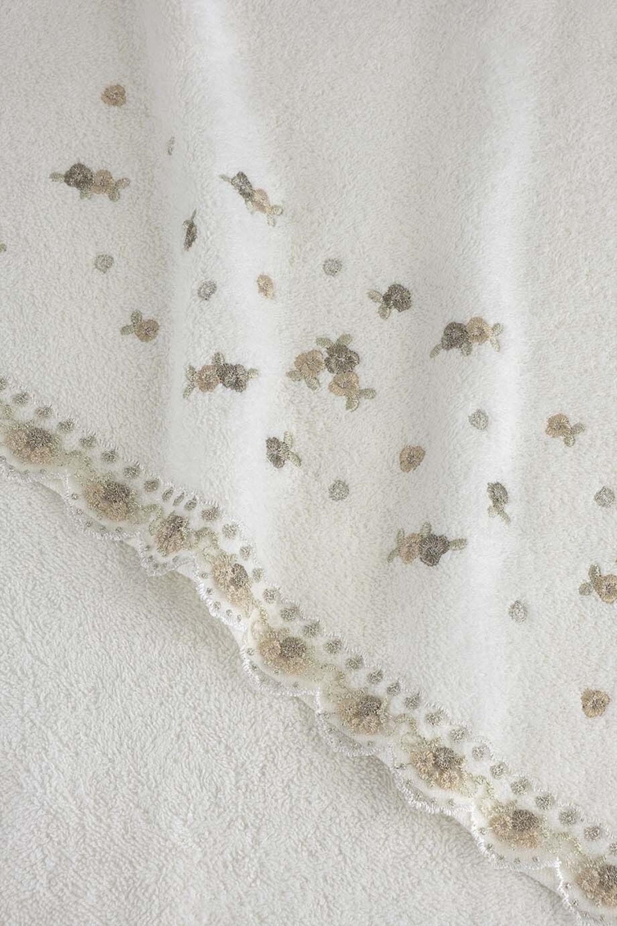 Arliva Home Meltem Nakıslı 2lı Havlu Setı Krem-bej 30x50 50x80 - Görsel 2