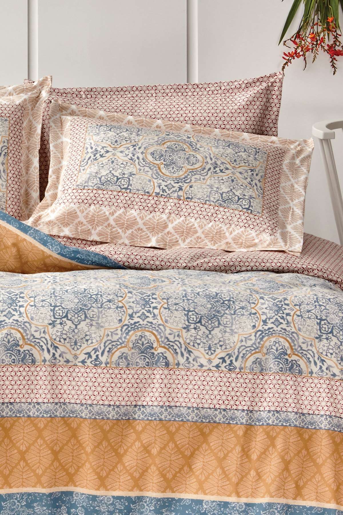 Yataş Delissa Çift Kişilik Ranforce Nevresim Seti - Mavi - Görsel 2