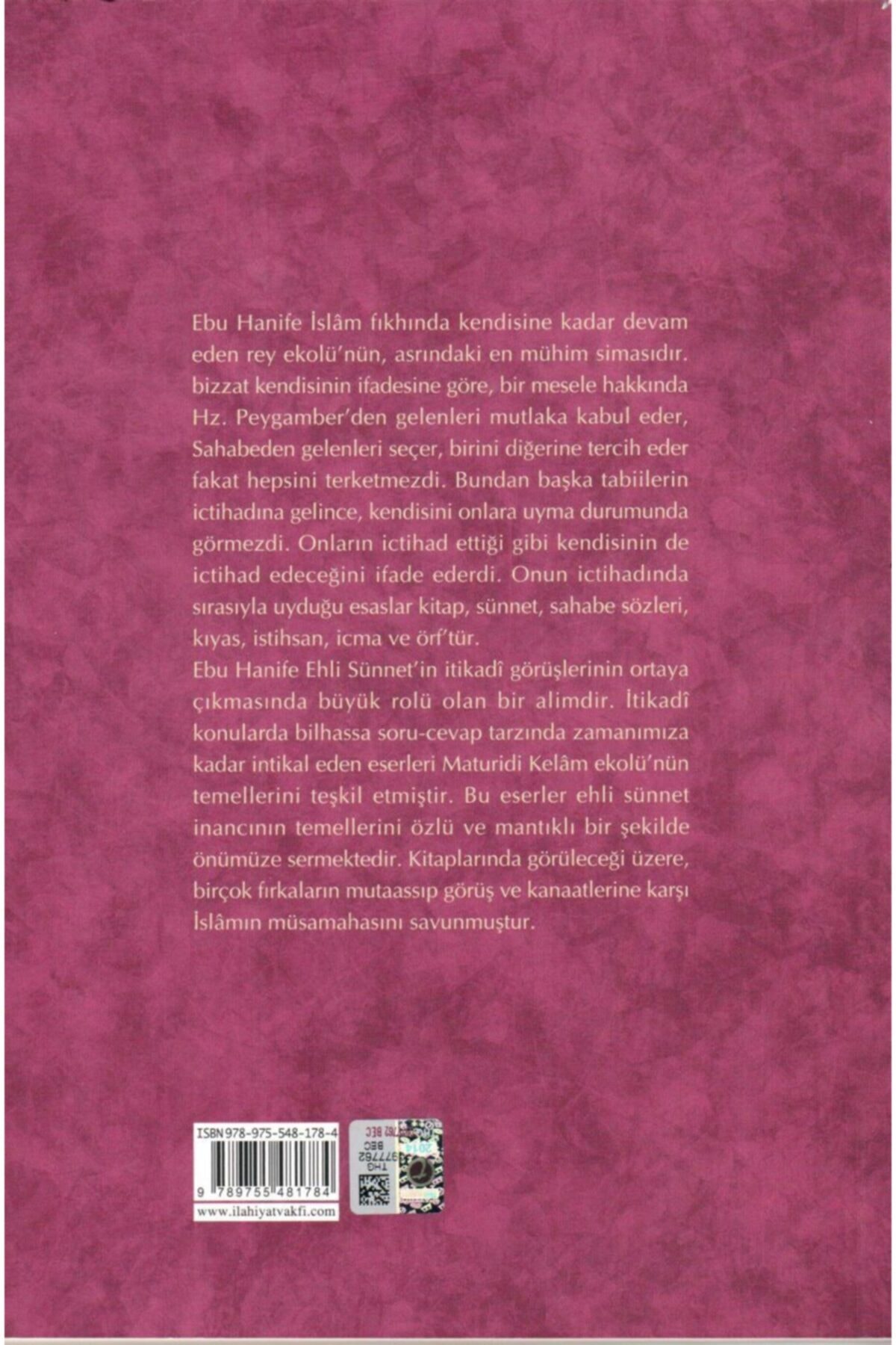 Genel Markalar Imamı Azamın Beş Eseri, Mustafa Öz, 16x24 Cm. Ifav-marmara Ilahiyat - Görsel 2