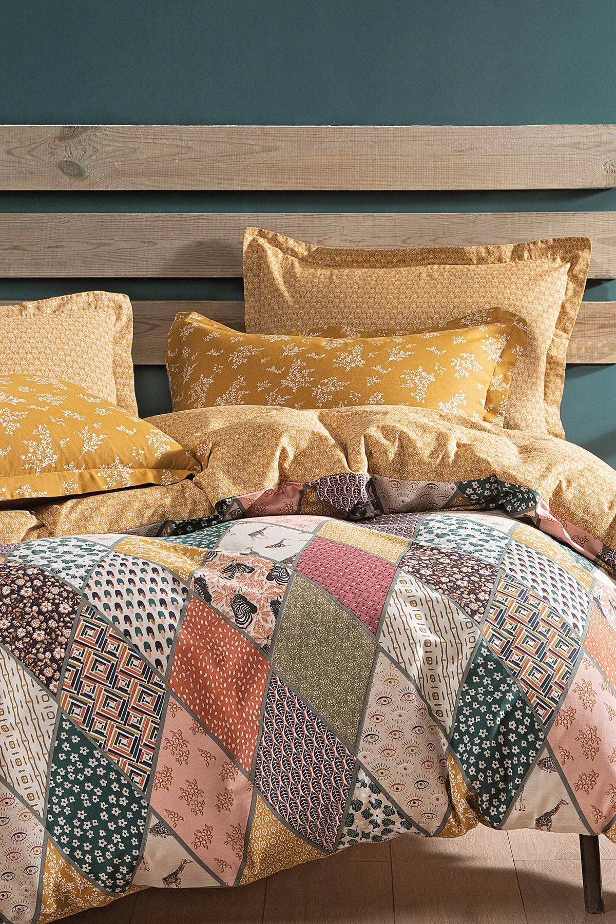 Yataş Astrid Çift Kişilik Ranforce Nevresim Seti - Hardal - Görsel 2