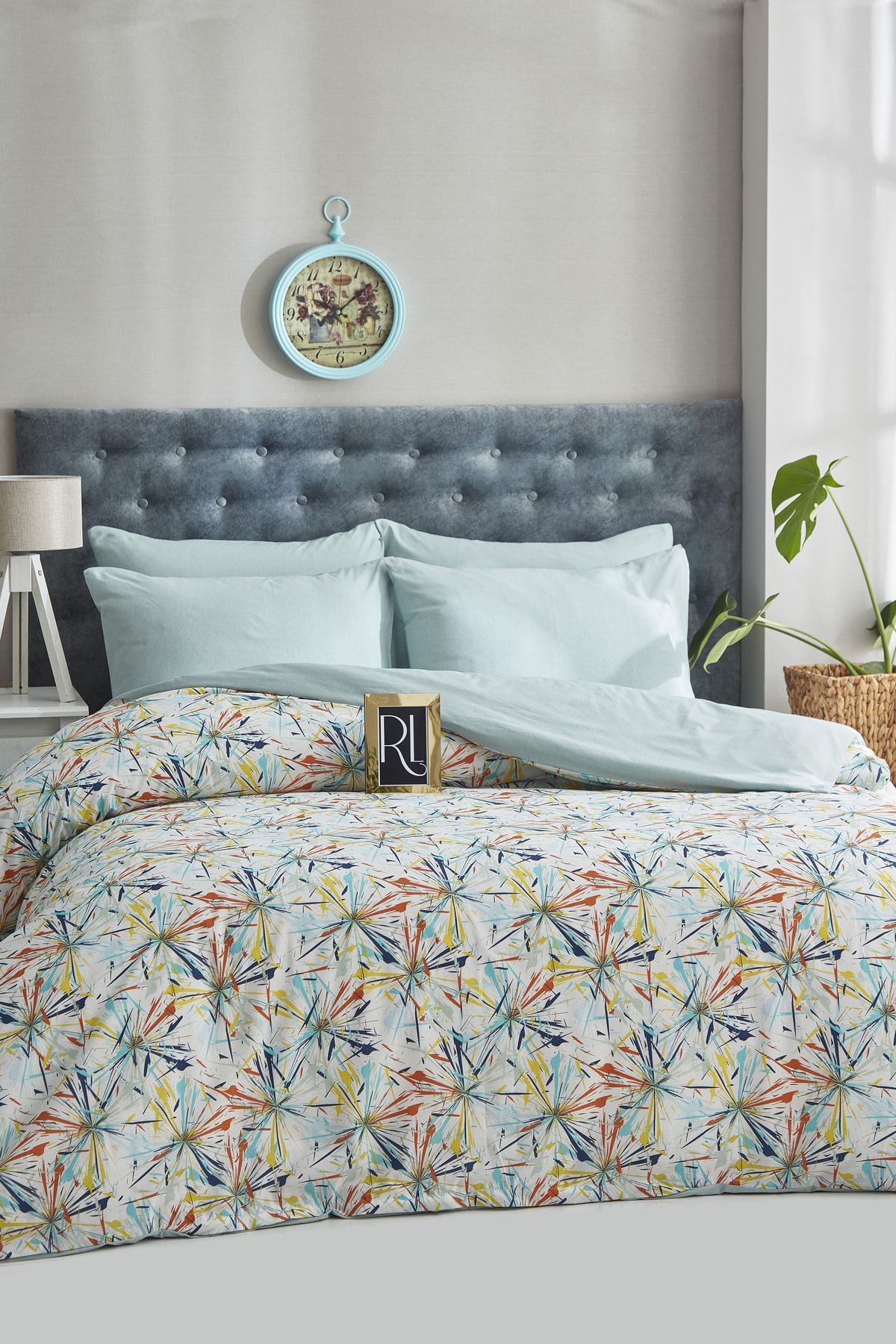 Ricco Lifes Nevresim Takımı Hawai Mint Tek Kişilik (ÇARŞAFSIZ) - Görsel 2