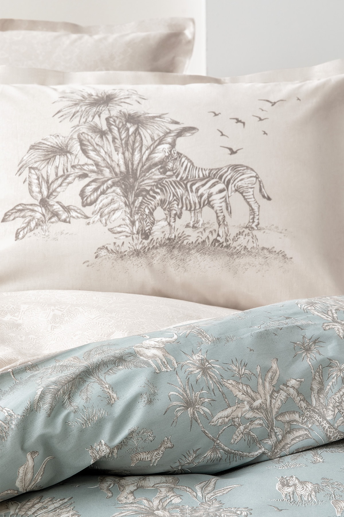 Yataş Aster Tek Kişilik Ranforce Nevresim Takımı - Adaçayı - Görsel 2