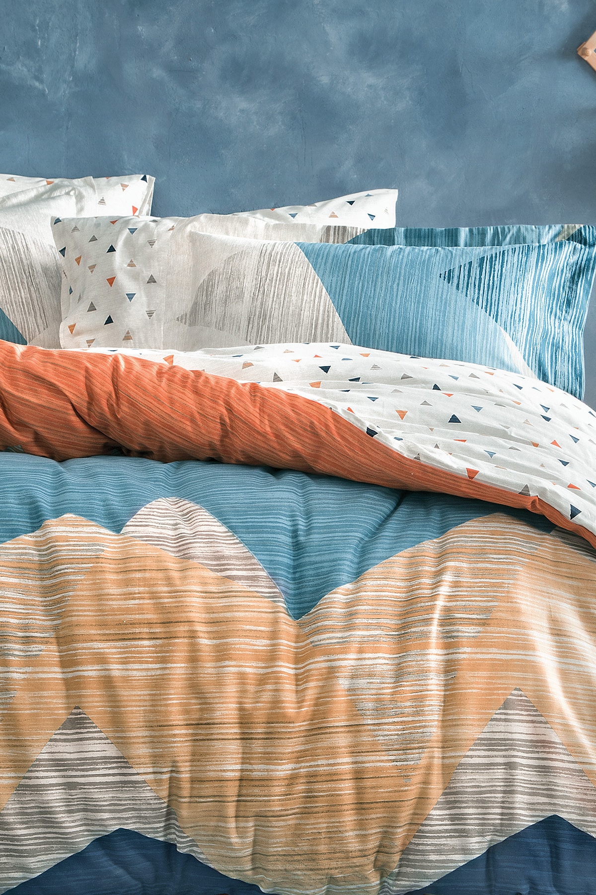 Yataş Aden Tek Kişilik Ranforce Nevresim Seti - Lacivert - Görsel 2