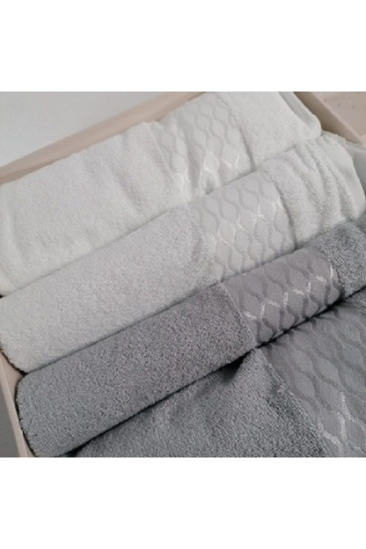 Özdilek Elissa Best Set Hamam Takımı - Gri - Beyaz - Görsel 2