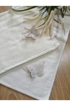 Neweste El Havlusu Kelebek Güpürlü 12li Söz Nişan Düğün Kına Mevlüt Sünnet Konvoy Araba Hediyelik Havlu