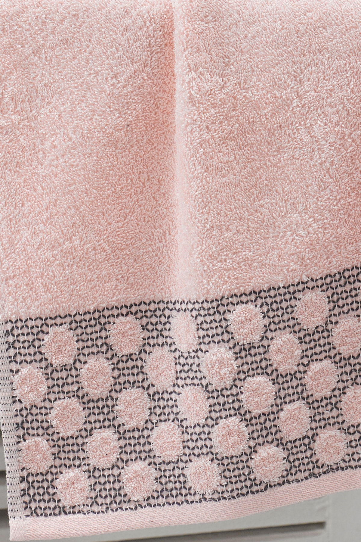 eumenia Point Antrasit Pudra El ve Yüz Havlu Seti 50x90 cm 4'lü - Görsel 3