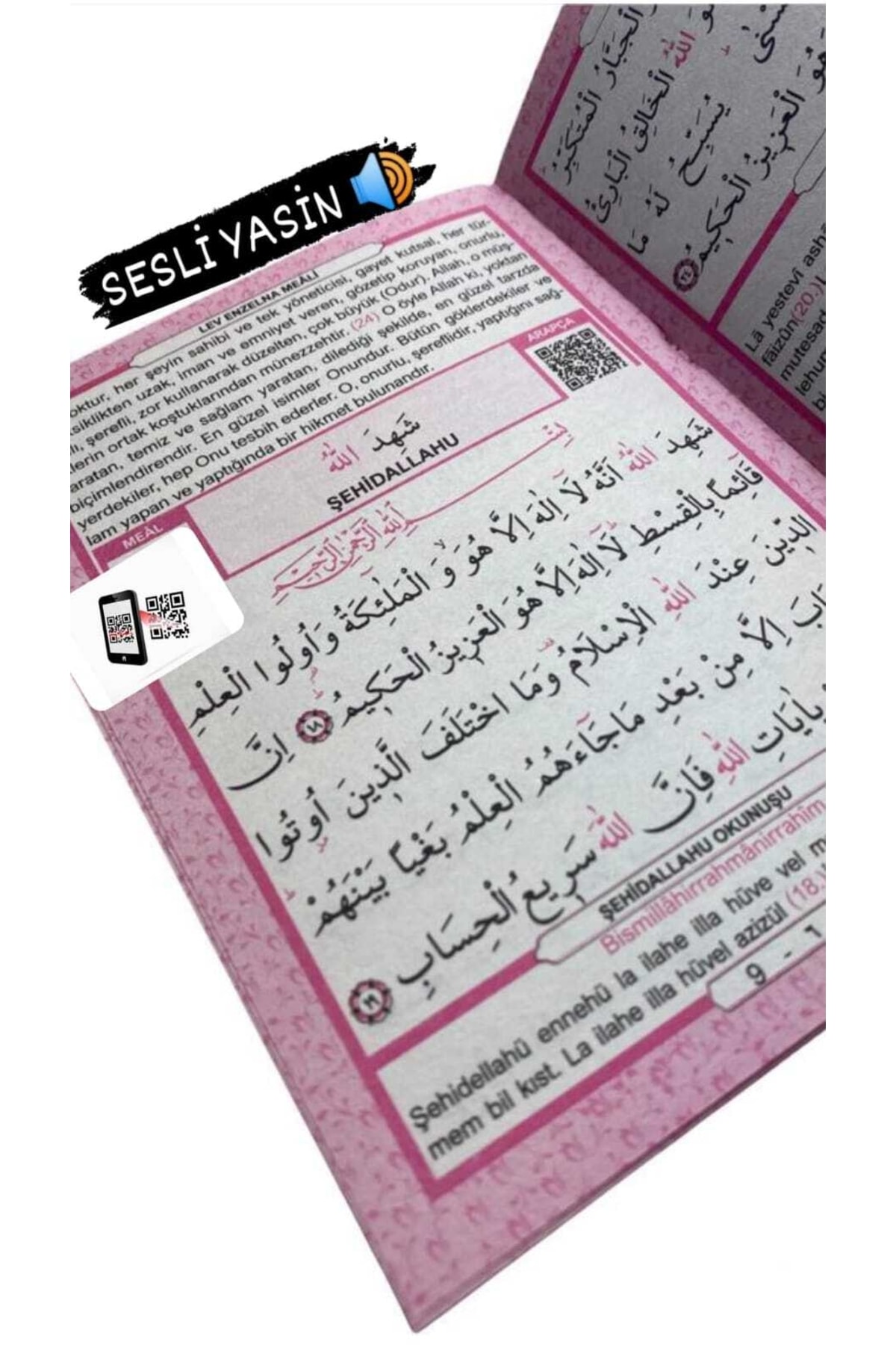 Medrese Yayınları Karton Çantalı Yasin Kitabı Cüzü Sesli Dinleme,dogum,mevlit Hac Hediyesi Pembe 80 Sayfa - Görsel 3