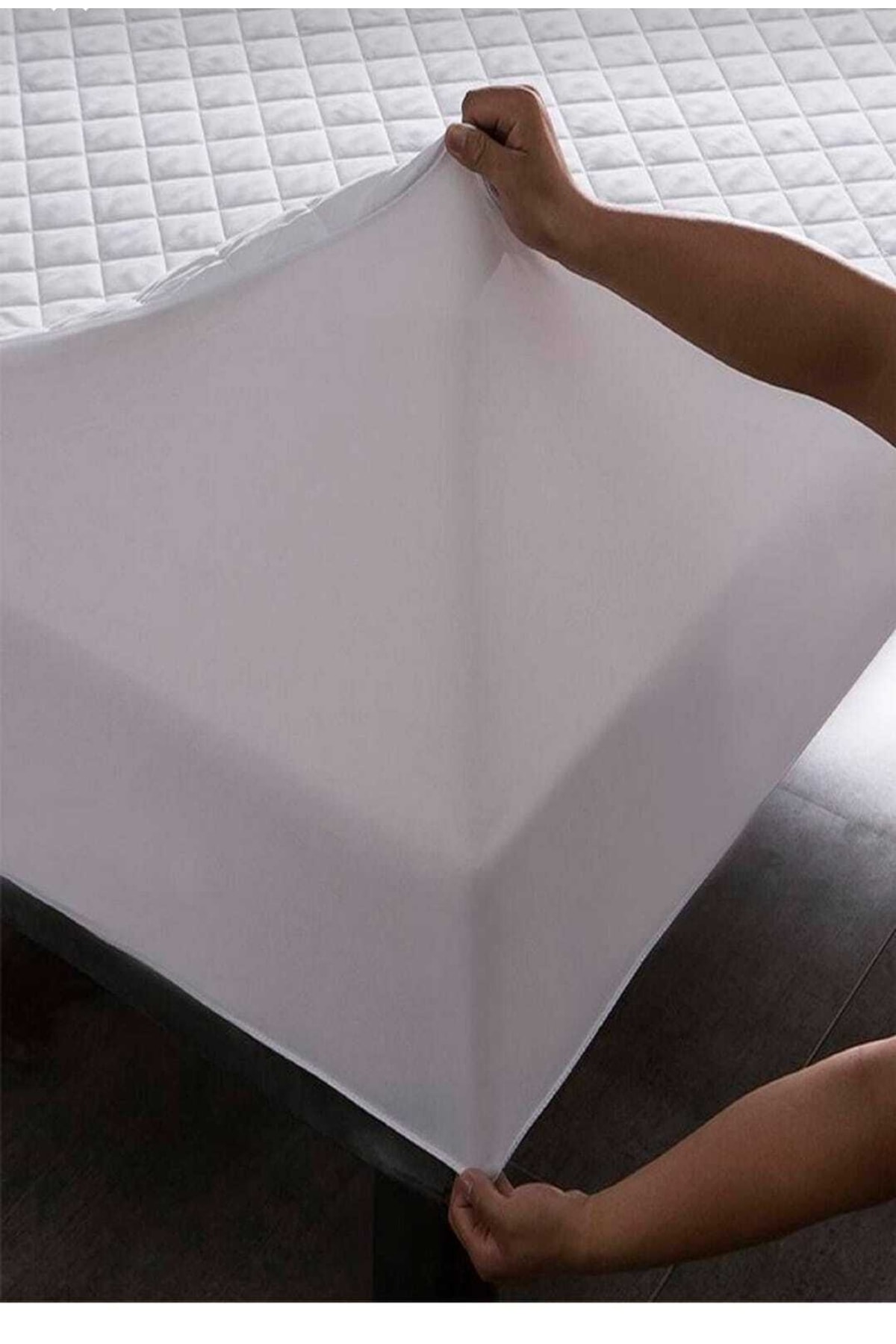 AYHOME Sıvı Geçirmez Alez Çift Kişilik Kapitoneli Fitedd Komple Geçmeli Yatak Koruyucu Alez 160 X 200 - Görsel 3