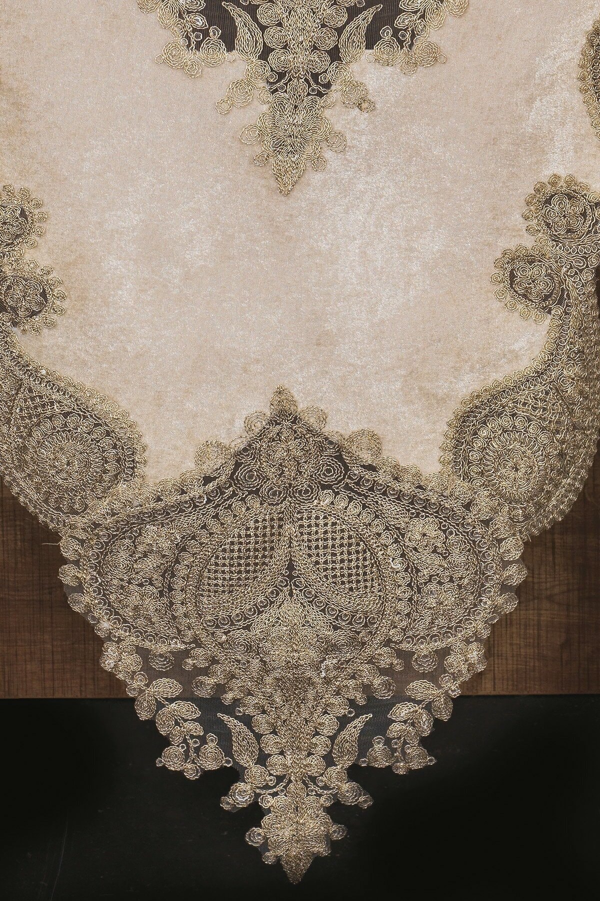 ZeynoÇeyiz Kadife Salon Takımı 5 Parça Capucino - Görsel 3