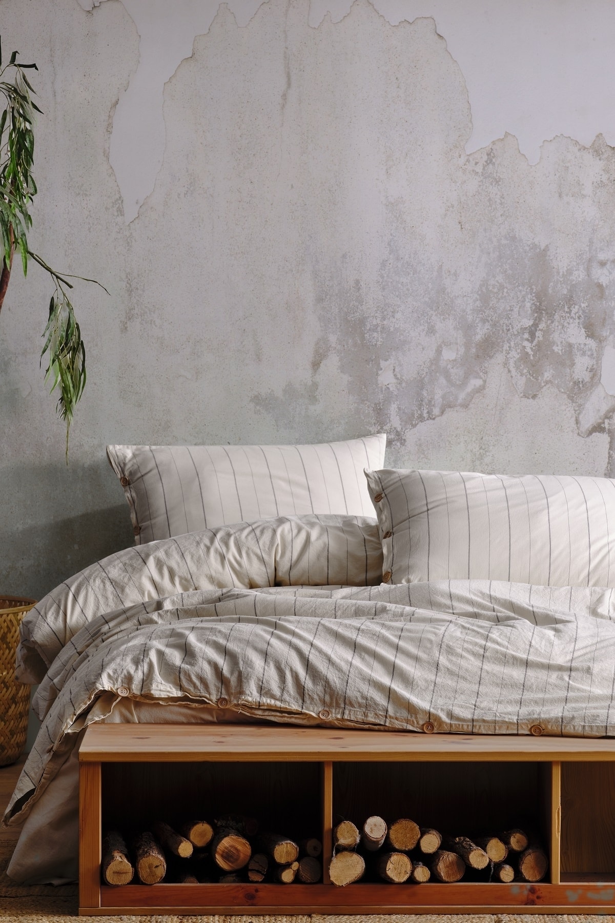 Macas Home Helen %100 Pamuklu Ipliği Boyalı Yıkamalı Tek Kişilik Nevresim Takımı 160*220 - Görsel 3