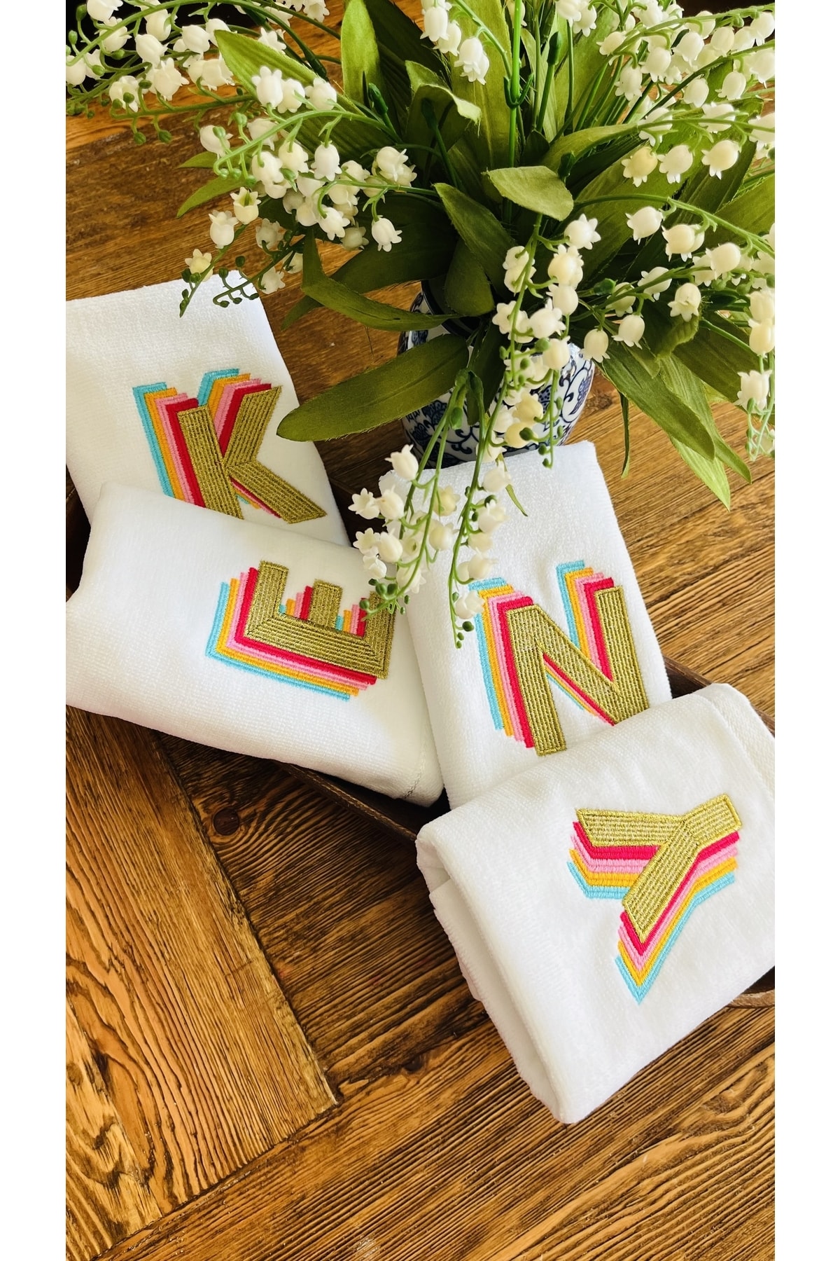 ge living Kişiye Özel C Harfi El Havlusu ( 1 Adet ) - Görsel 3