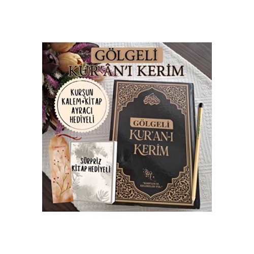 Ravza Yayınları Gölgeli Kur'an-ı Kerim (SİYAH) / Kolektif / / Kalem Hediyeli