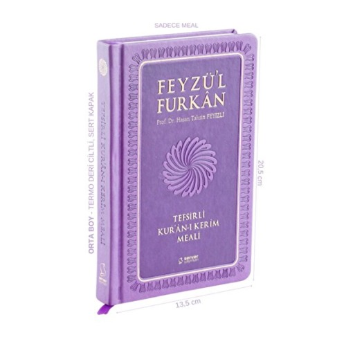 Server Yayınları Feyzü'l Furkan Tefsirli Kur'an-ı Kerim Meali (ORTA BOY-SADECE MEAL-CİLTLİ) Lila