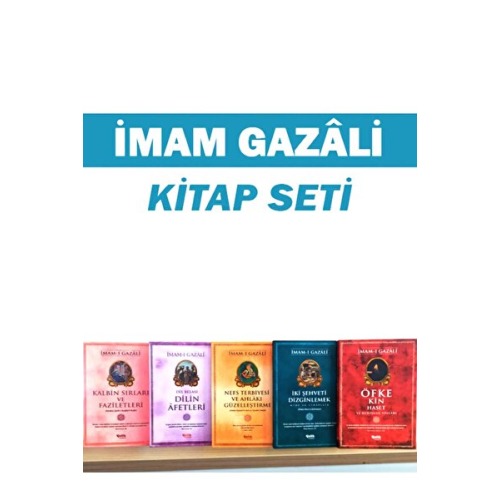 Çelik Yayınevi Imamı Gazali Kitap Seti Kalbin Sırları-dilin Afetleri-nefs Terbiyesi-iki Şehvet-öfke Ve Kin 5'li Set