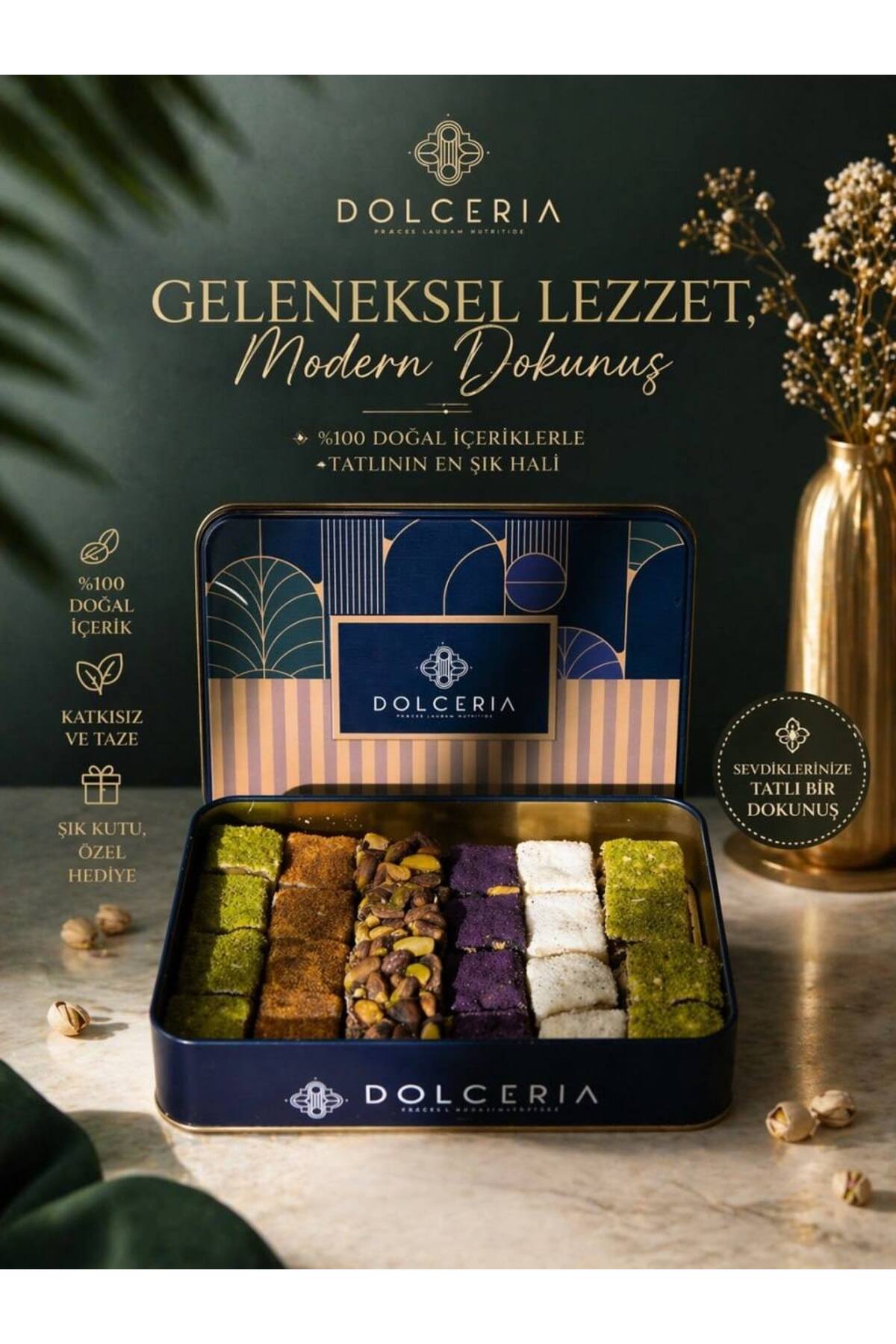 Dolceria Premium Karışık Çıtır Baklava Lokum - 400gr