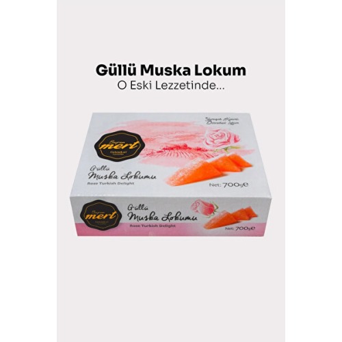 BAYRAM MERT HELVA Güllü Muska Lokum (700 GR)