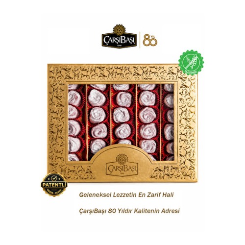 çarşıbaşı Glutensiz Roselight Artizan Aromalı Patentli Türk Gül Lokumu 600 gram