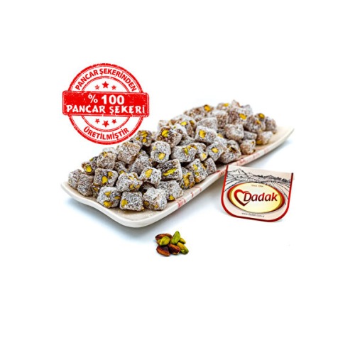 Dadak Lokum ve Kuruyemiş Çifte Kavrulmuş Antep Fıstıklı Mini Lokum 1kg