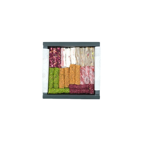 Antep Pazarı Lokum - Antep Fıstıklı Karışık Çeşnili Fitil Lokum - 330 gr