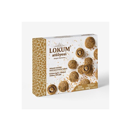Lokum Atölyesi Susam Kaplı, Tahinli Hurma Topları 120g