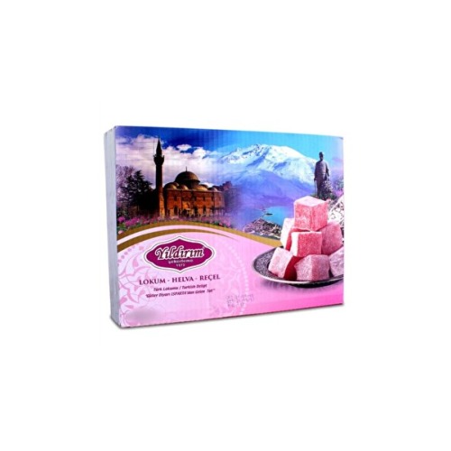 Yıldırım Şekerleme Gül Yapraklı Küp Gül Lokumu 750 gr - Isparta