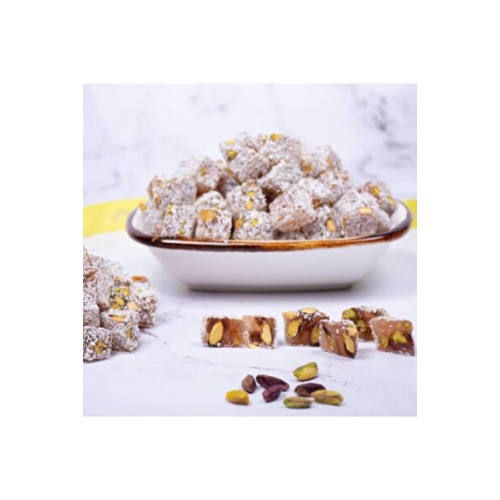 Kurtuluş Kuruyemiş Hindistan Cevizli Çifte Kavrulmuş Antep Fıstıklı Lokum 250gr.