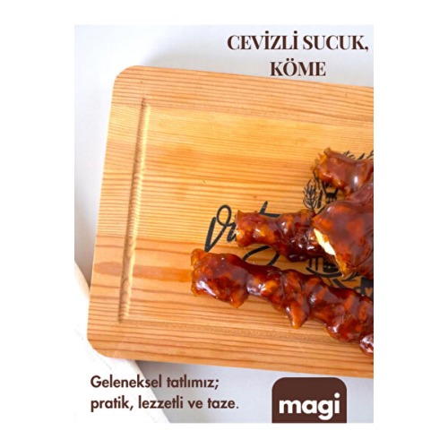 Magi Klasik, Doğal Cevizli Köme – Glikoz Şurubu İçermez | Taze ve Bol Cevizli Cevizli Sucuk