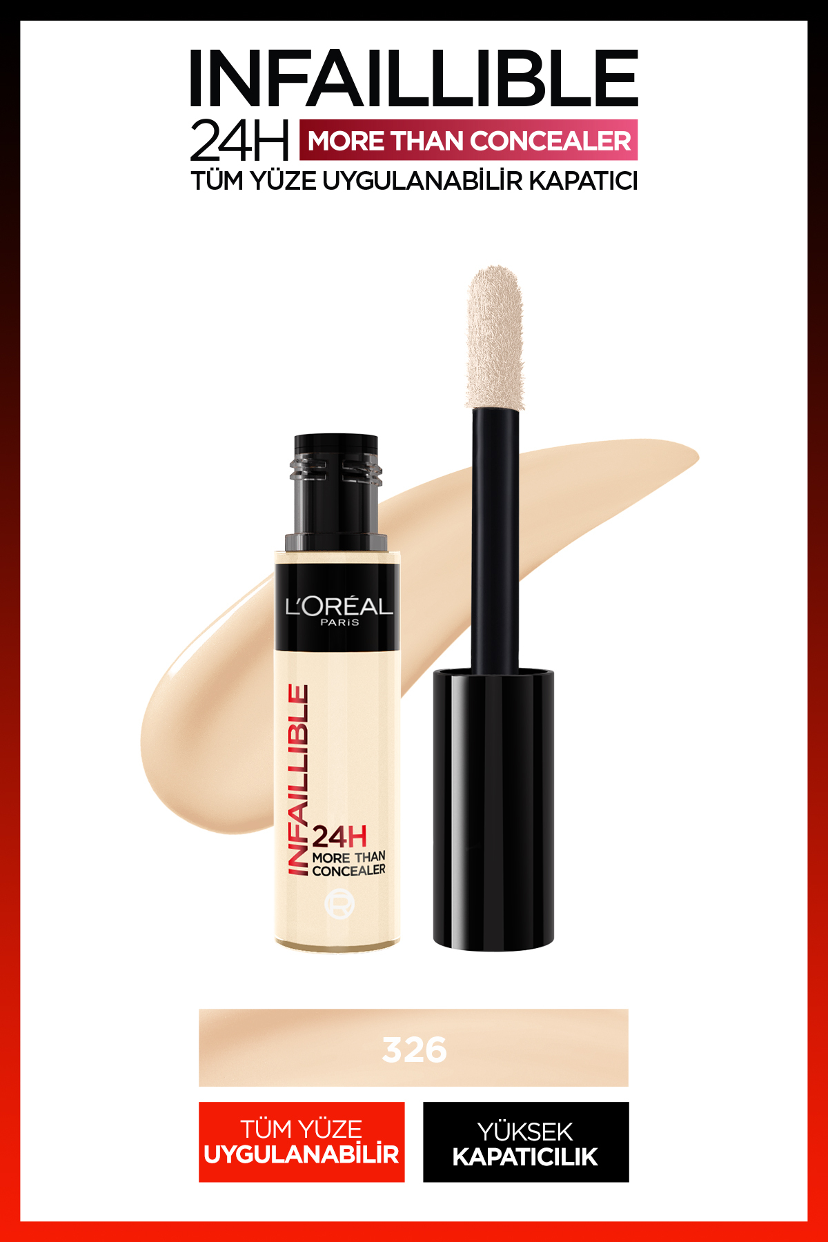 L'Oreal Paris L'Oréal Paris Infaillible 24H Tüm Yüze Uygulanabilir Kapatıcı - 326 Vanilla