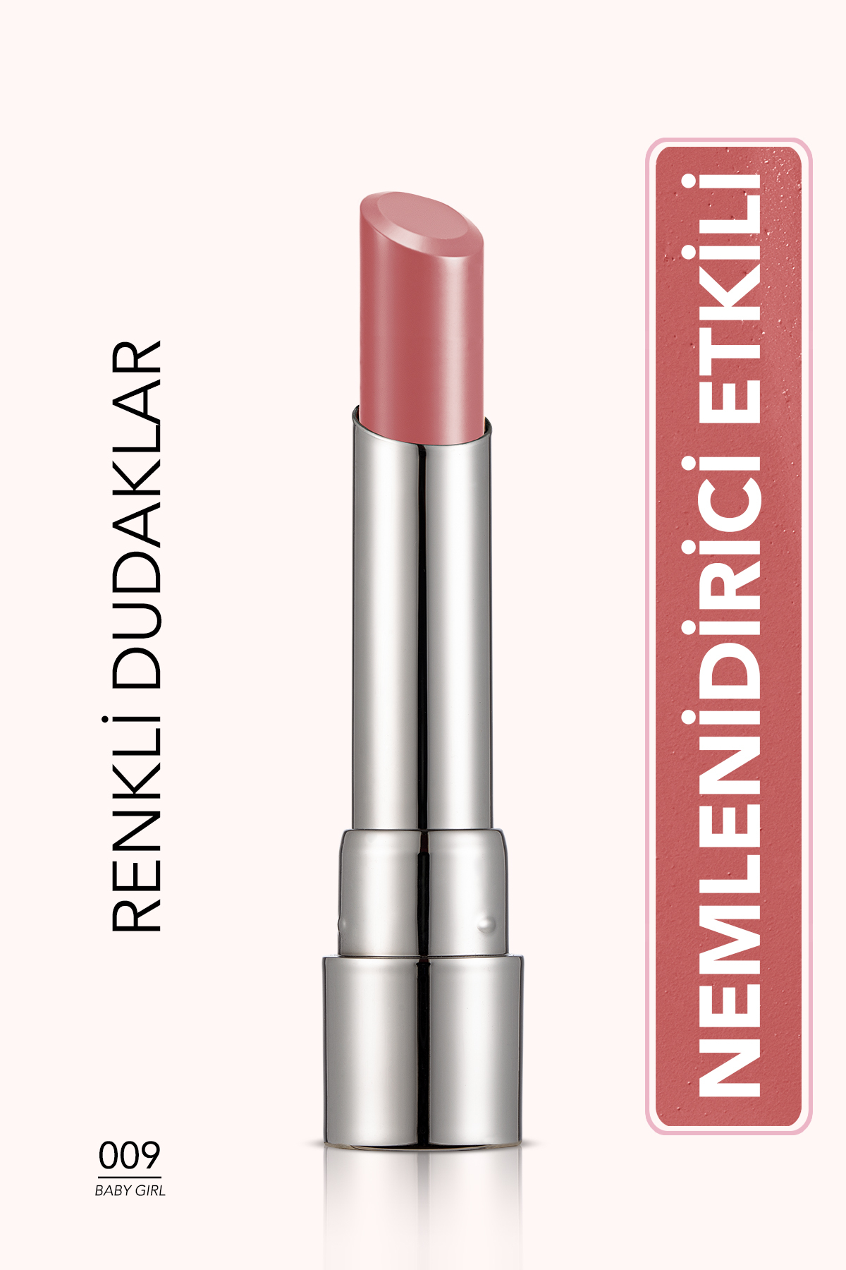 Flormar Nemlendirici Parlak Ruj- Sheer Up Lipstick - 009 Baby Girl - 8682536012072