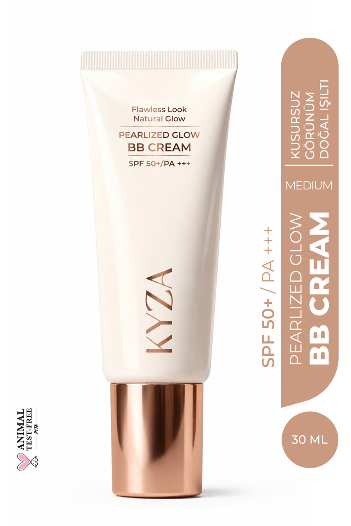 kyza skin Pearlized Glow BB Cream Medium 02 SPF 50+ | Yoğun Işıltılı Cilt Görünümü 30 ml