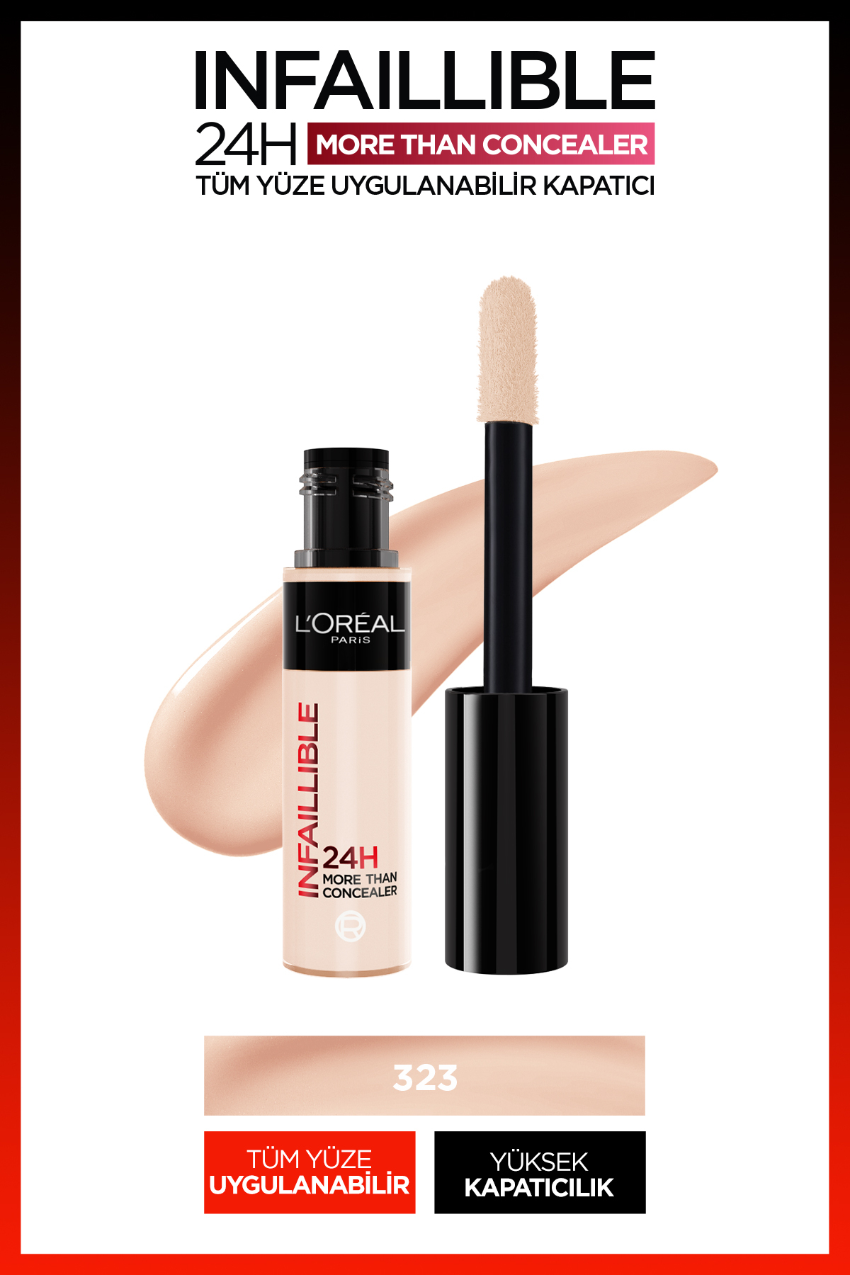 L'Oreal Paris Tüm Yüze Uygulanabilir Kapatıcı - Infaillible More Than Concealer 323 Fawn