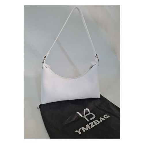 YMZBAG Beyaz Mat Omuz Çantası