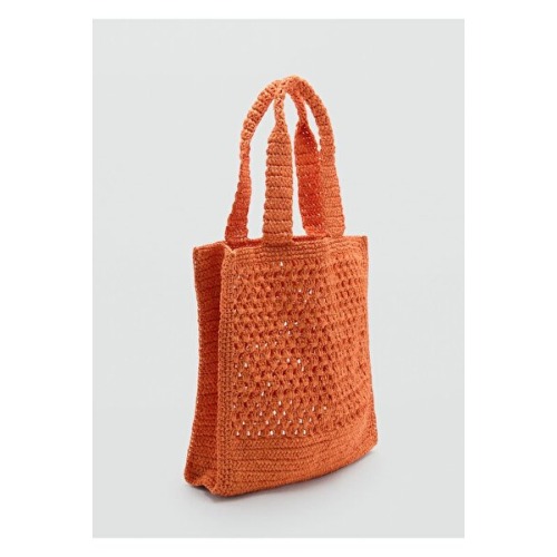 MANGO Doğal elyaf shopper çanta