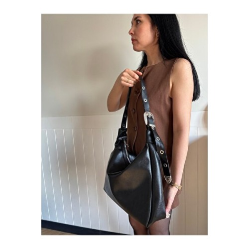 lalettobags Kadın Frezya Model Kemer Detaylı Çapraz Çanta