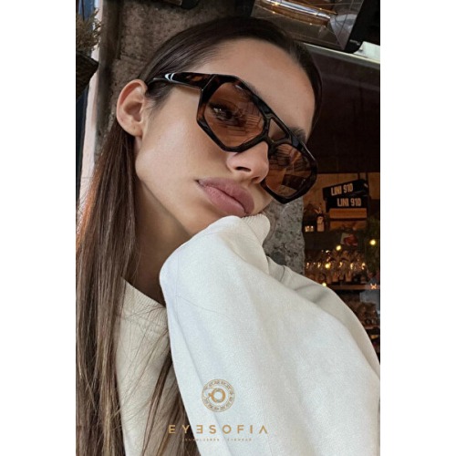 Eyesofia Wuhle Leopar Nude Kahverengi Unisex Güneş Gözlüğü