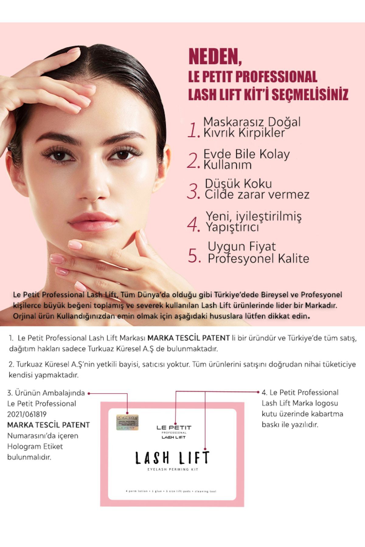 Le Petit Professional Lash Lift Kirpik Lifting Seti-Full Set (Profesyonel Salon Etkisi,10-12 işlem,Evde 10 Dakikada Lifting&Kaş Laminasyon) - Görsel 3