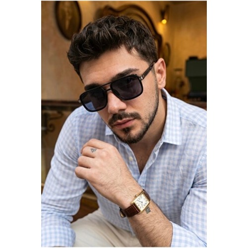 Chunky Frame Vera Unisex Kare Siyah Ultra Hafif Uv400 Filtreli Güneş Gözlüğü