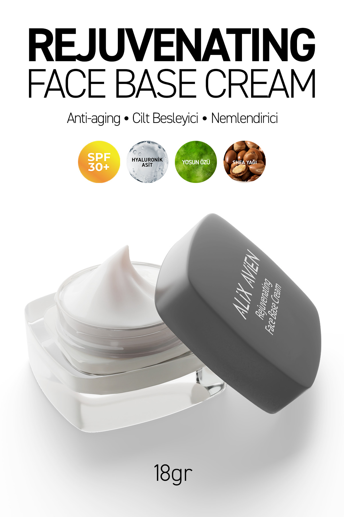 Alix Avien Rejuvenating Face Base Cream - Çok Amaçlı Gençleştirici Makyaj Bazı Kremi SPF 30