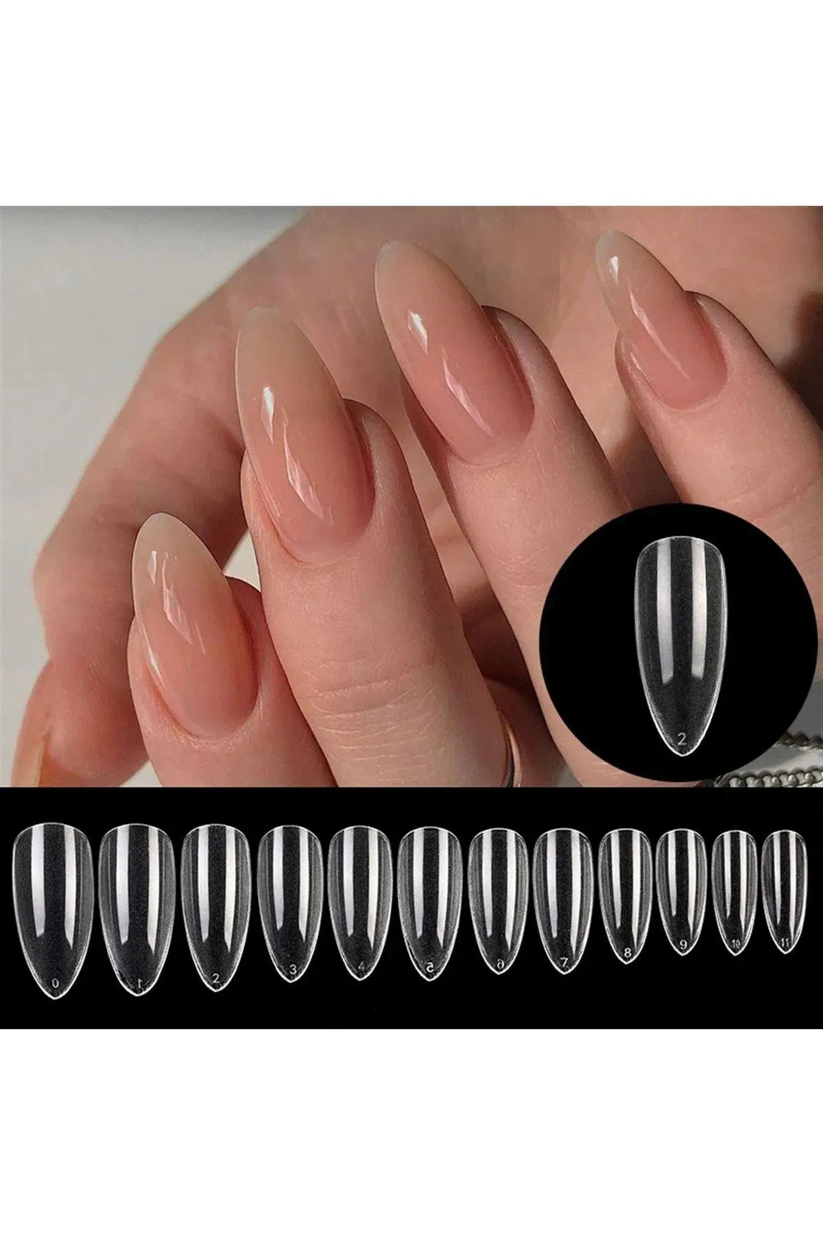 Nail Master 120'li Badem Tırnak Tipsi Şeffaf 120 Adet
