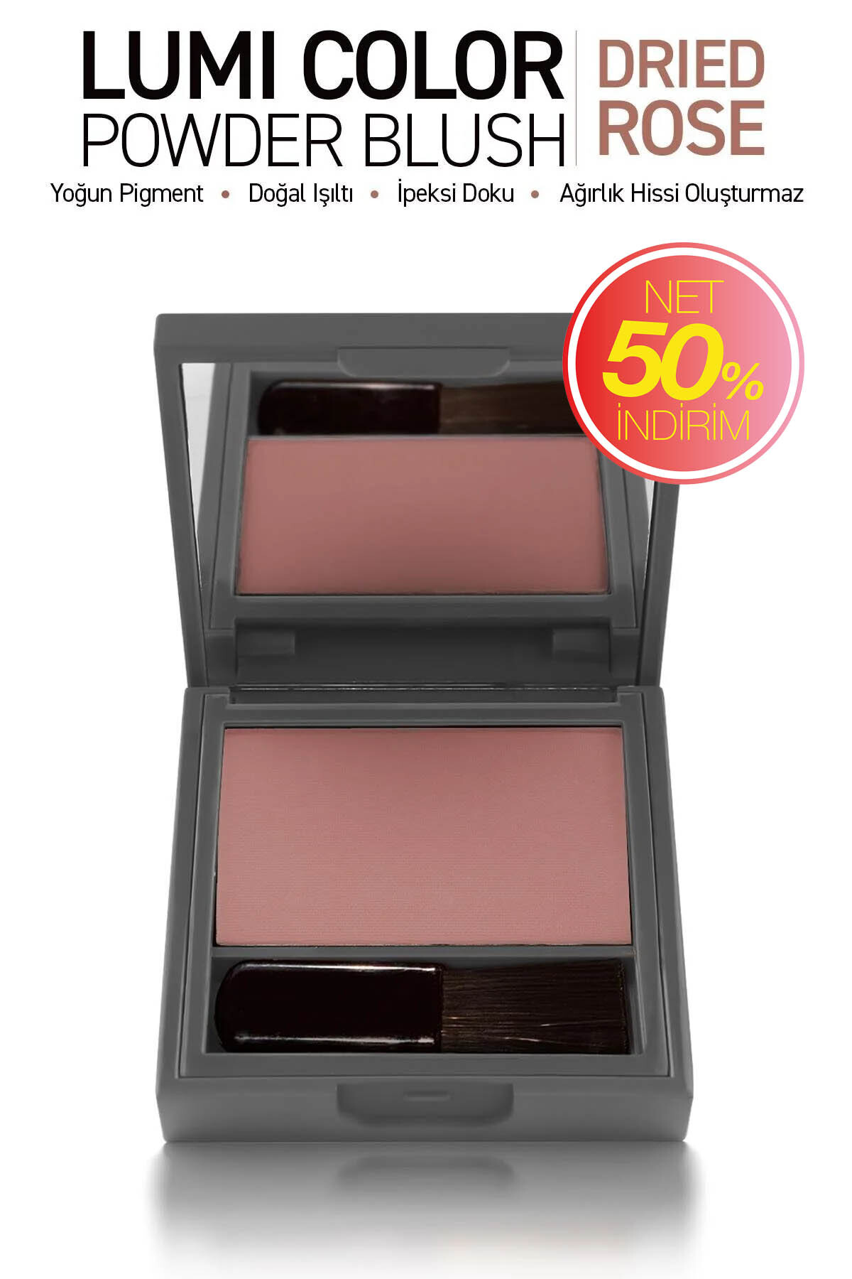 Alix Avien Yoğun Pigmentli Ultra İnce İpeksi Dokulu Pudra Allık - Lumi Color Powder Blush 153 Dried Rose
