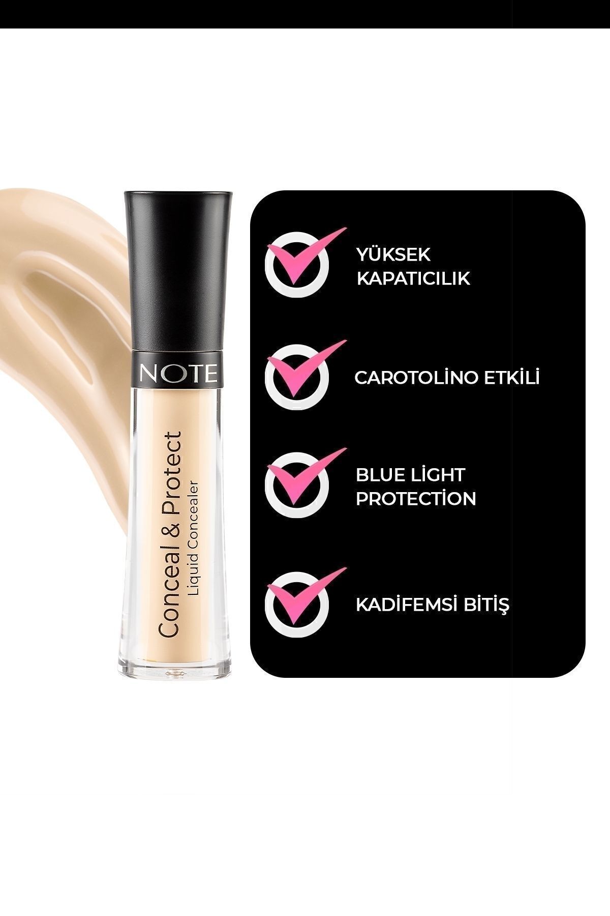 NOTE Conceal & Protect Concealer Likit Göz Altı Kapatıcısı - 04 Porcelain - Görsel 2