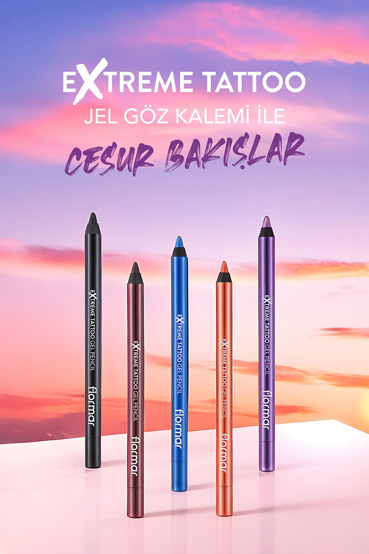 Flormar Suya Dayanıklı Jel Göz Kalemi (SİYAH)-extreme Tattoo Gel Pencil-006 Onyx-8682536028882 - Görsel 3