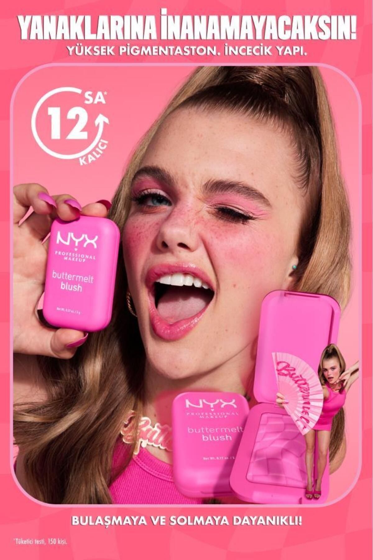 NYX Professional Makeup Buttermelt Blush Kremsi Pembe Pudra Allık - 08 Getting Butta - Görsel 3