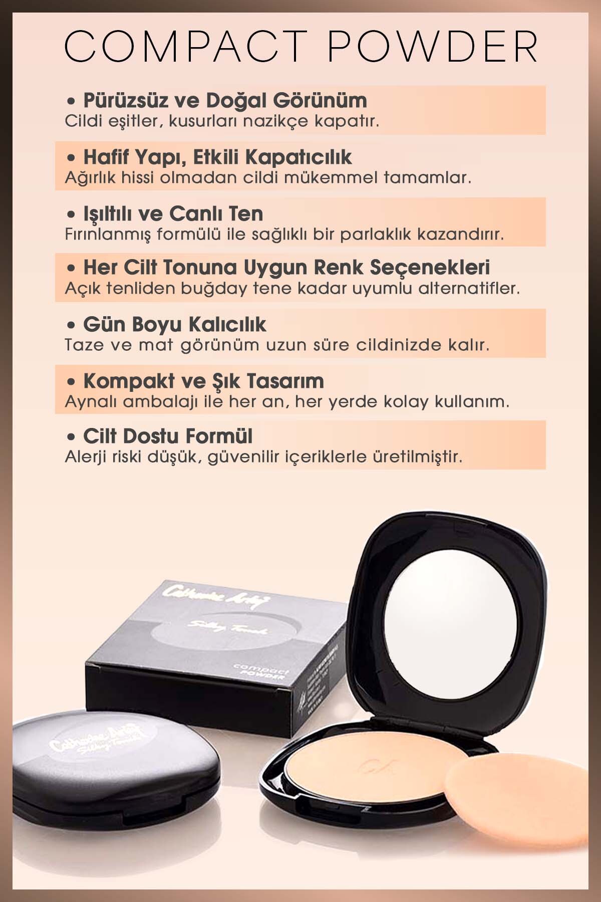 Catherine Arley Pudra - Compact Powder 6,5 Pudra - Görsel 3