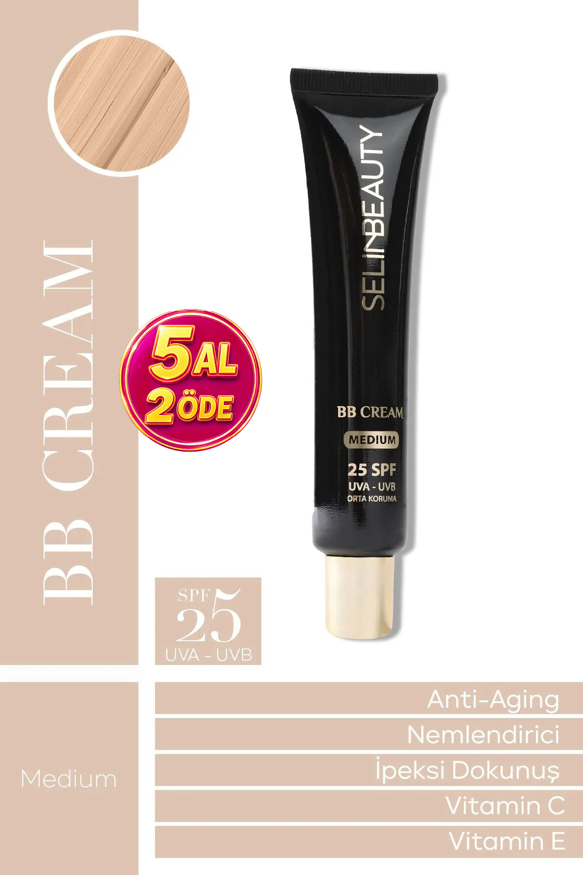 SELİNBEAUTY BB Cream Medium SPF25 40 ML