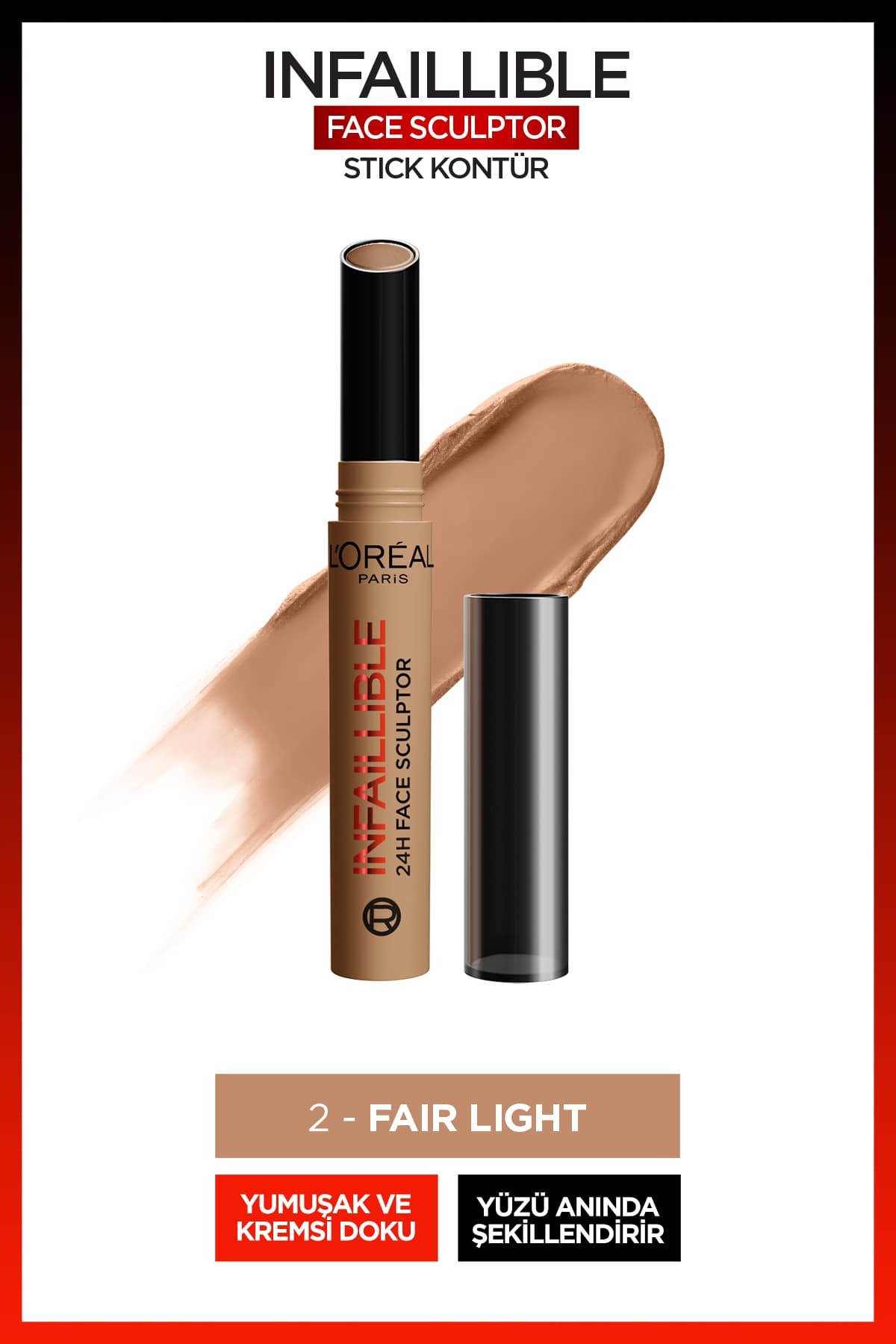 L'Oreal Paris Infaillible Face Sculpter Stick Kontür - Fair Light