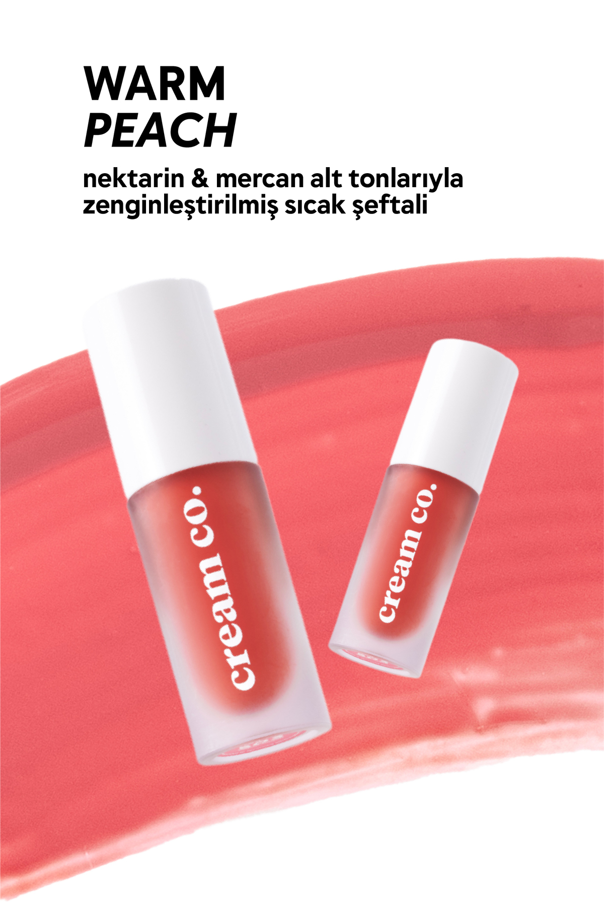 Cream Co. Allık Ruj Göz Farı Glow Tint Warm Peach | Nemlendirici Makyaj | Şeftali | Hyaluronik Asit Peptit - Görsel 3